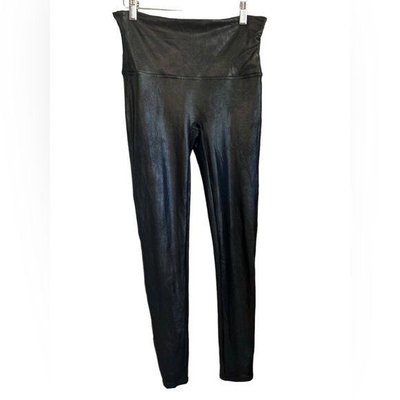 Spanx Faux Leather Leggings Size XL Black - Picture 3 of 10